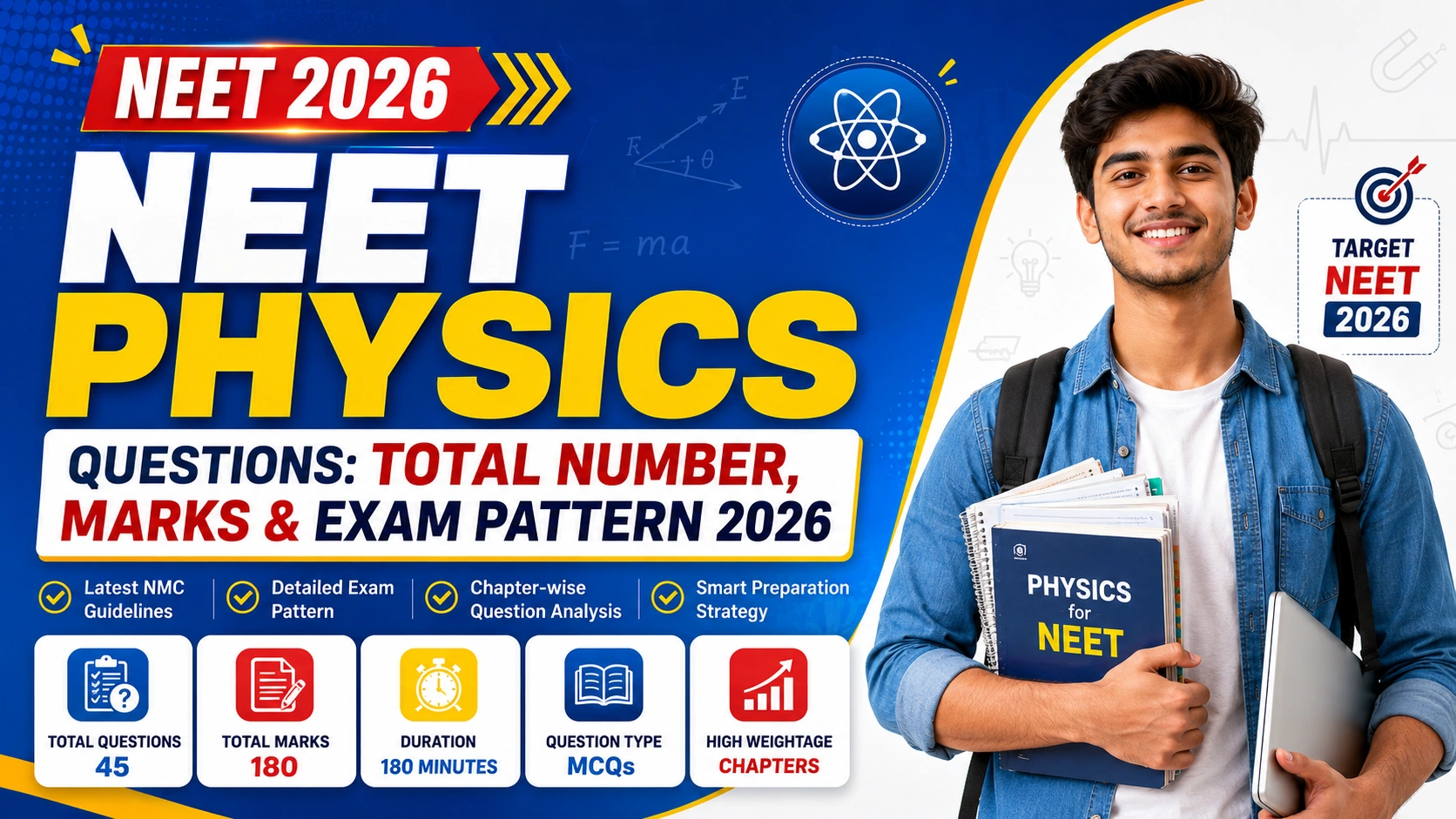 NEET Physics Questions: Total Number, Marks & Exam Pattern 2026